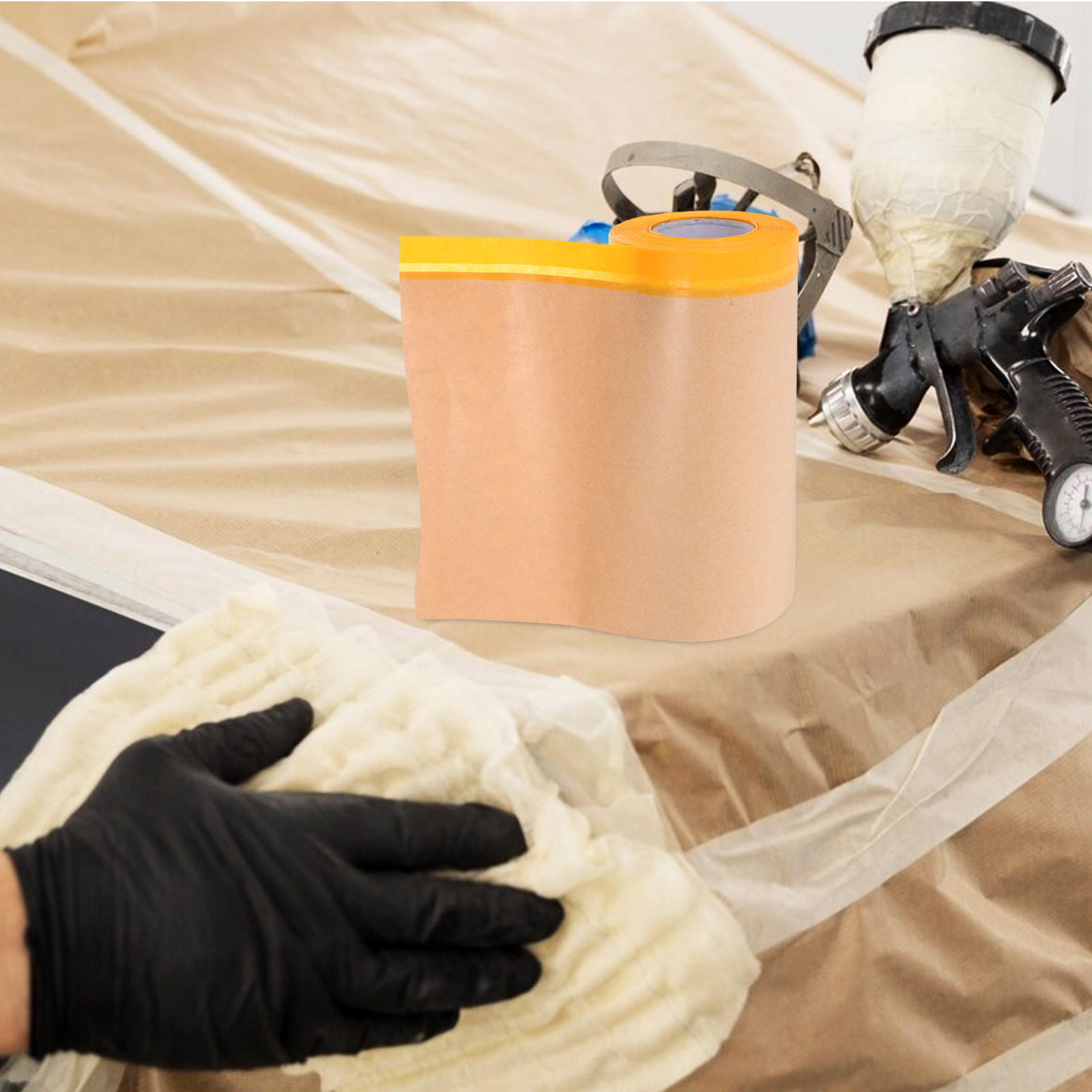 Home Improvement Cars - Heavy-Duty Pre-Taped Masking Paper for Car