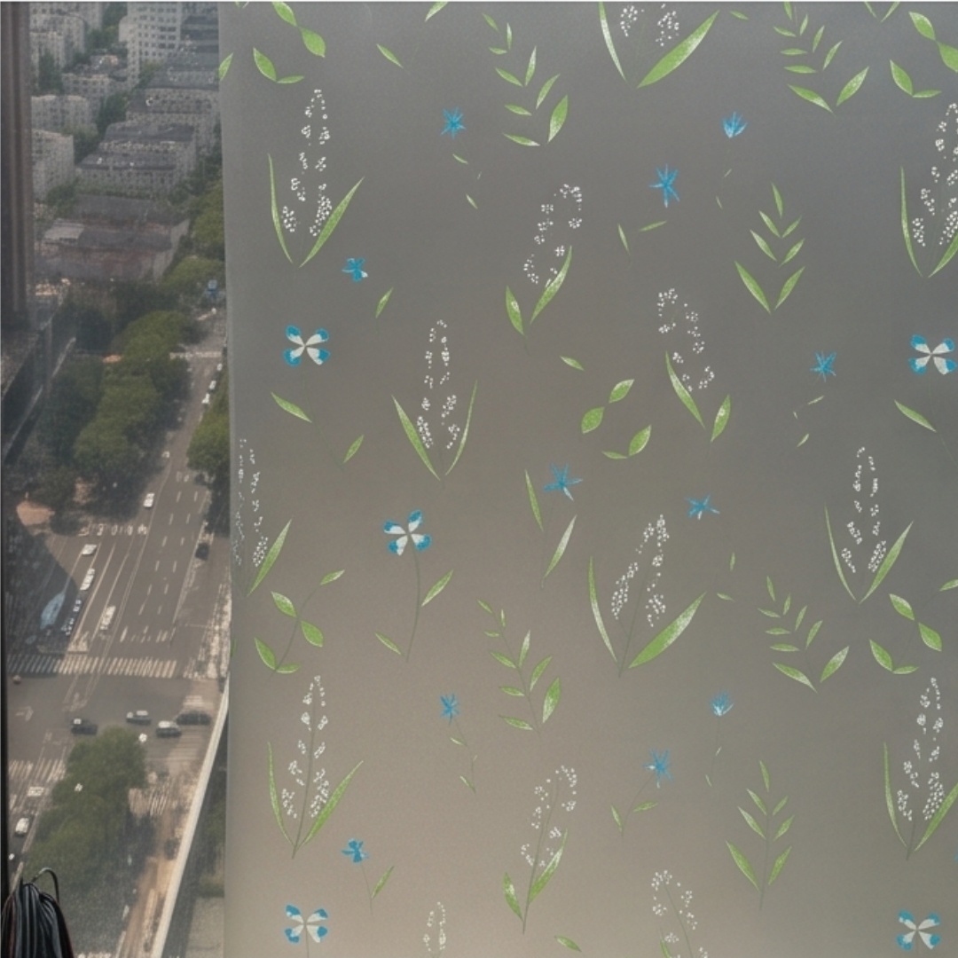 Self Adhesive Fresh Floral Lea - Window Insulation Film ulasan dan harga