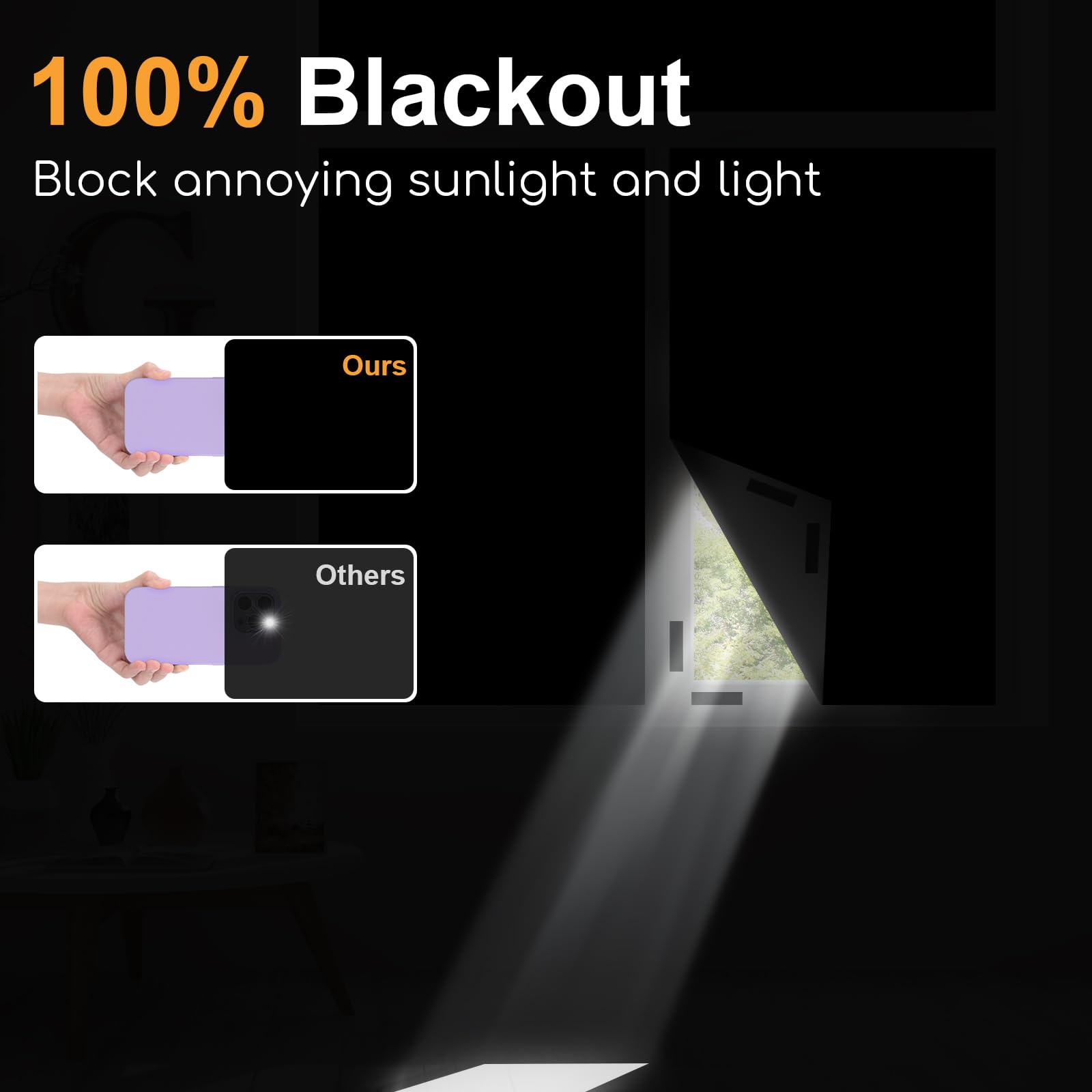 100% Blackout Curtain Darkest  - Window Insulation Film ulasan dan harga