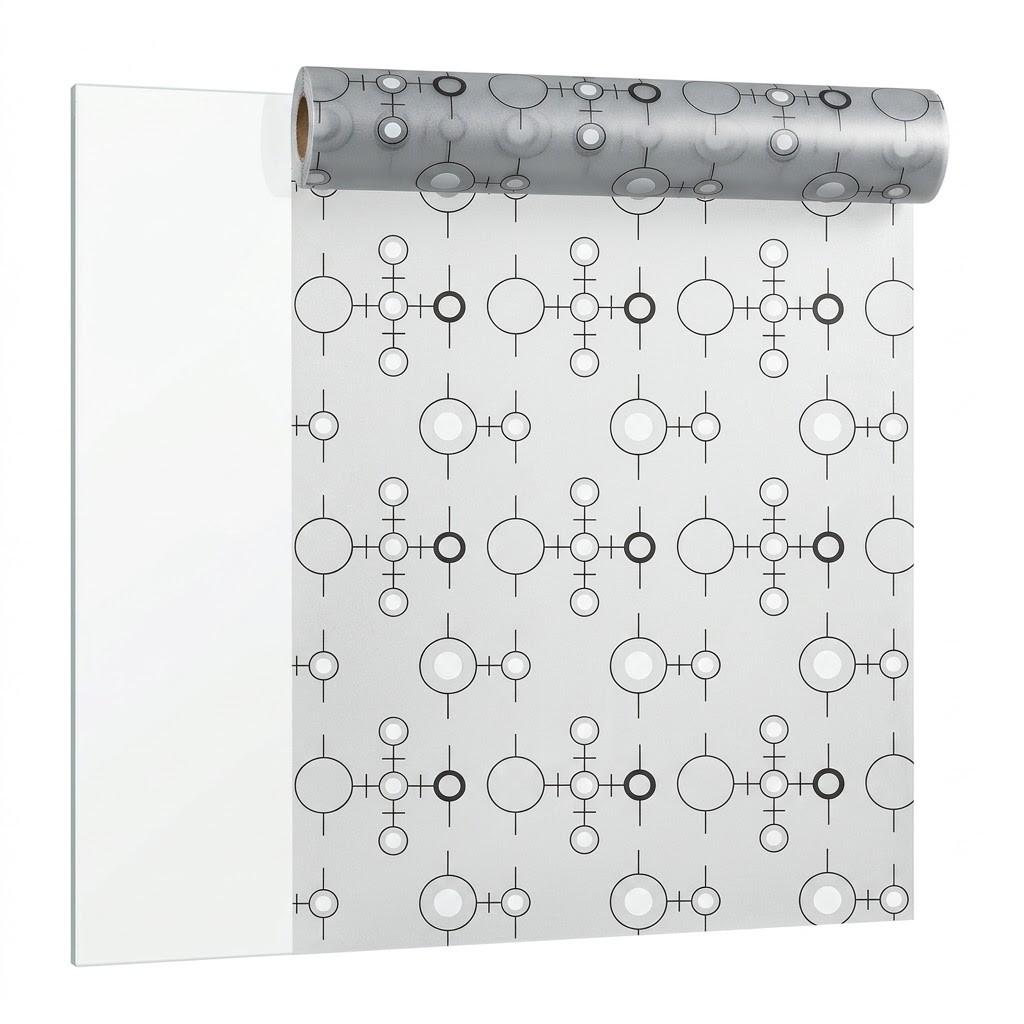 Self‑Adhesive Modern Geometric - Window Insulation Film ulasan dan harga