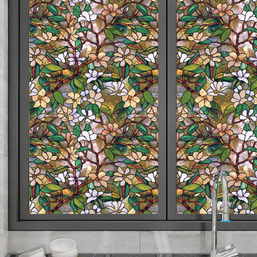 Flower Pattern Electrostatic W - Window Insulation Film ulasan dan harga