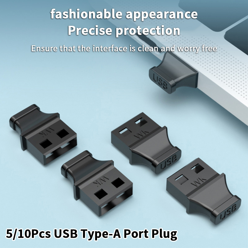5/10Pcs Type-A USB Port Plug W - Electrical Outlet Cover ulasan dan harga